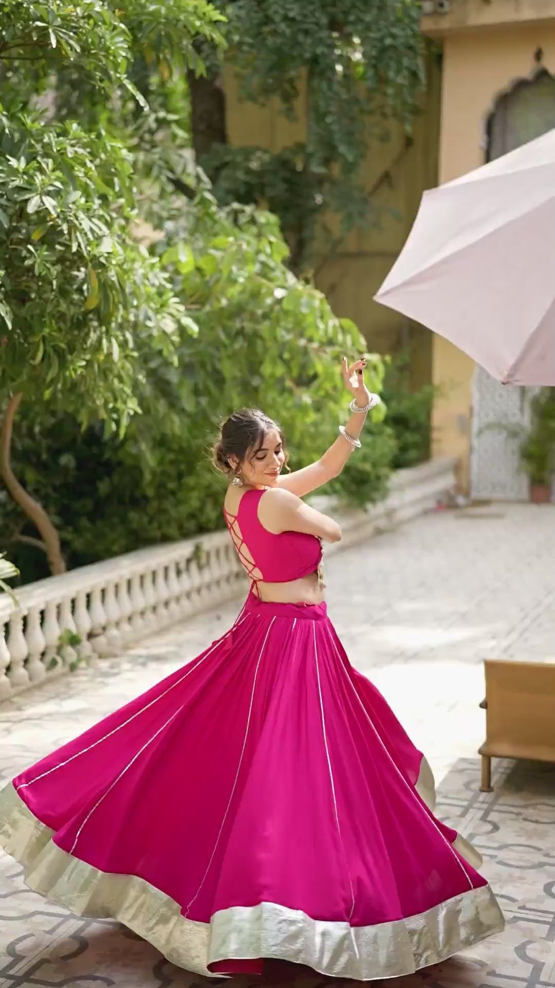 Festive Fashion atIts Best: Rayon Lehenga and Gamthi Work Blouse for Navratri β¨π